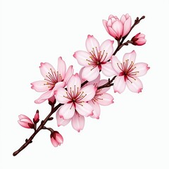 Wall Mural - Delicate pink petals and yellow stamens