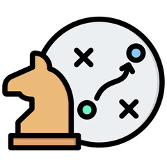 Poster - Strategy Outline Color Icon