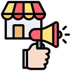 Poster - Marketing Outline Color Icon
