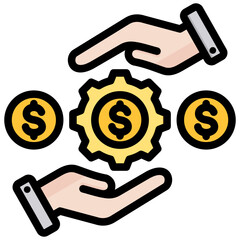 Poster - Asset Management Outline Color Icon