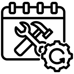 Poster - Planned Maintenance Outline Icon