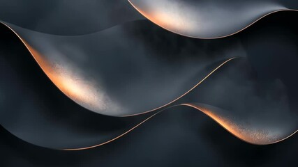 Poster - Elegant curves of light and shadow create a mesmerizing interplay on textured surfaces in a dimly lit setting. Generative AI