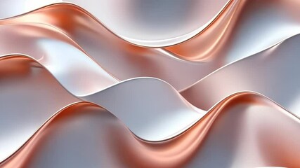 Poster - Waves of elegance in metallic hues captured in flowing patterns reflecting light and shadows beautifully. Generative AI