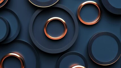 Poster - Elegant designs with golden accents on deep blue surfaces create a captivating visual experience for art enthusiasts. Generative AI