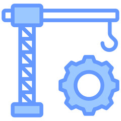 Poster - Construction Management Blue Icon