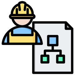 Poster - Subcontracting Outline Color Icon