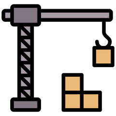 Poster - Construction Outline Color Icon
