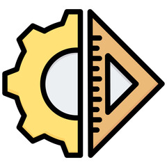 Poster - Design Architecture Outline Color Icon