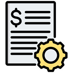 Poster - Budget Outline Color Icon