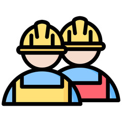 Poster - Staff Worker Outline Color Icon