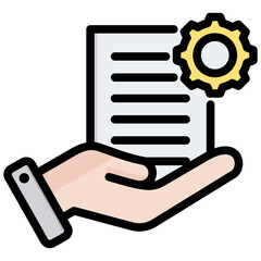 Poster - Proposal Document Outline Color Icon