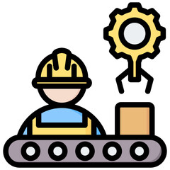 Poster - Manufacture Outline Color Icon