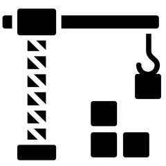 Poster - Construction Glyph Icon