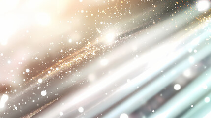 An abstract glitter light background featuring a cascade of shimmering particles in gold and silver tones, softly blurred. cascade. illustration. Silver Cascade. Illustration