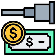 Poster - Economic Forecasting Outline Color Icon