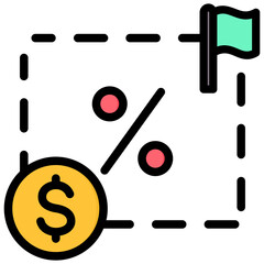 Aufkleber - Taxation Policy Outline Color Icon