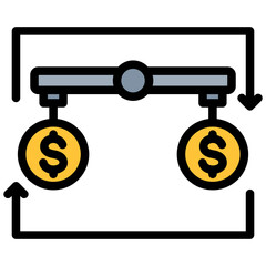 Poster - Economic Stabilization Outline Color Icon