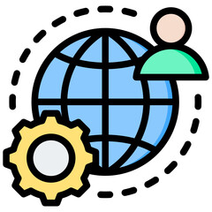 Poster - Globalization Outline Color Icon