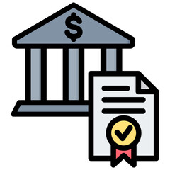 Poster - Monetary Policy Outline Color Icon