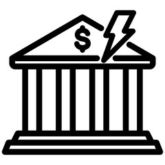 Poster - Debt Crisis Outline Icon