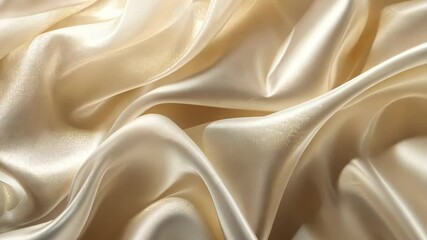 Poster - Elegance and texture captured in shimmering satin fabric flowing with grace and beauty. Generative AI