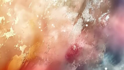 Poster - Sublime colors blend in a mesmerizing dance of light and texture in ethereal landscape. Generative AI