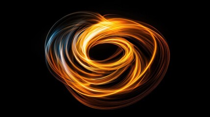 Poster - Fiery Abstract Energy Vortex with Swirling Flames and Radiant Luminous Glow