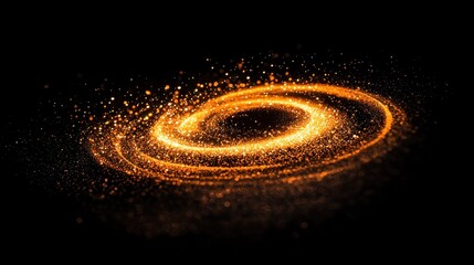 Poster - Mesmerizing Glowing Cosmic Swirl of Ethereal Energy Particles in the Universe