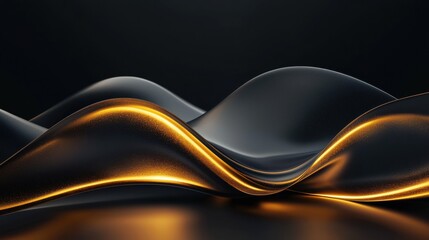 Poster - captivating undulating waves of light and darkness cascading through a mesmerizing abstract realm