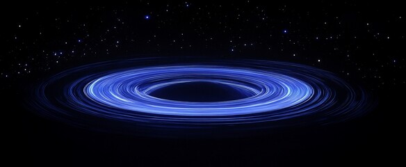 Wall Mural - abstract cosmic swirling vortex, blue nebula in space.