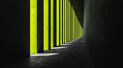 Poster - bar graph with bright green columns climbing steadily upward, designed for a professional and minima