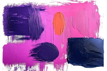 Poster - Dynamic Abstract Art Backgrounds with Vibrant Purple and Pink Brush Strokes for Design Use