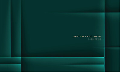 Wall Mural - abstract green geometric background with copy space for text. vector illustration.