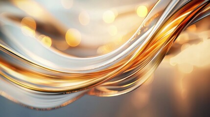 Poster - Mesmerizing Glowing Waves of Light and Energy with Captivating Ethereal Ambience