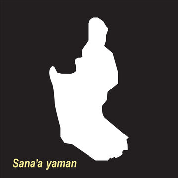 map of sana'a, capital of yemen design