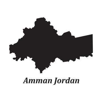 map of amman capital of jordan design