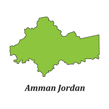 map of amman capital of jordan design