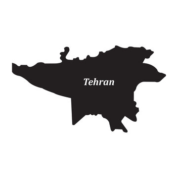 Map of Tehran, capital of Iran