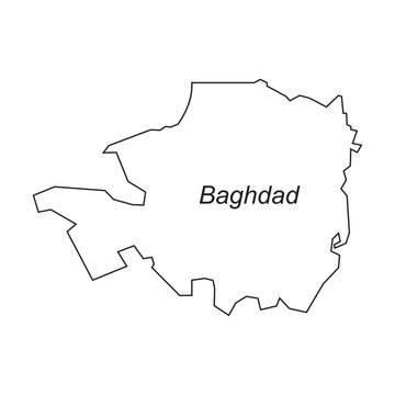 map of Iraq's capital, Baghdad