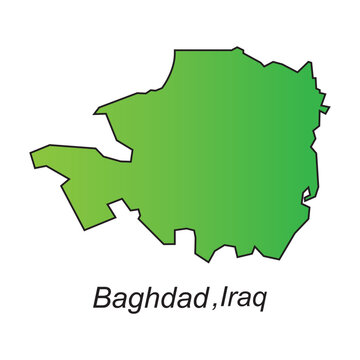 map of Iraq's capital, Baghdad