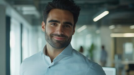 Wall Mural - Professional Man with Smile in Office Environment