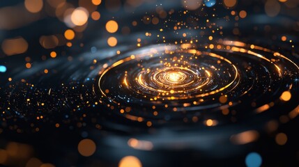 Poster - Fantastical Cosmic Vortex of Glowing Ethereal Energy and Radiant Space Particles