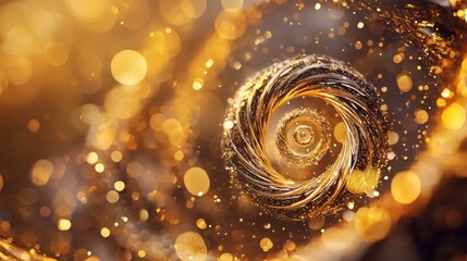 Poster - Mesmerizing Spiral of Shimmering Light and Energy in the Cosmic Universe