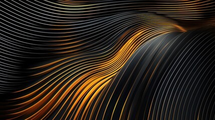 Poster - mesmerizing waves of digital energy abstract fluid motion concept