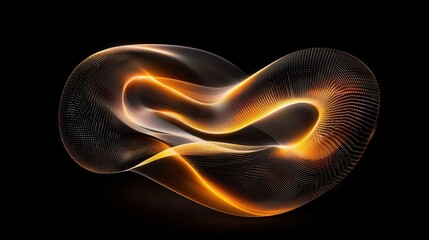 Poster - Captivating Swirling Waves of Ethereal Light and Digital Energy