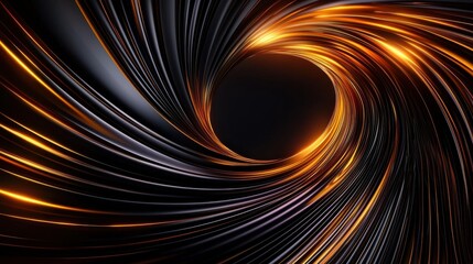 Poster - Mesmerizing Swirling Vortex of Radiant Glowing Energy in Dimensional Abstract Design