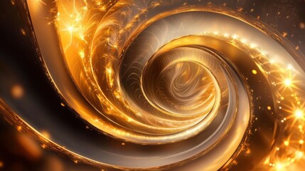 Poster - Captivating Cosmic Swirl Hypnotic Vortex of Luminous Energy and Light