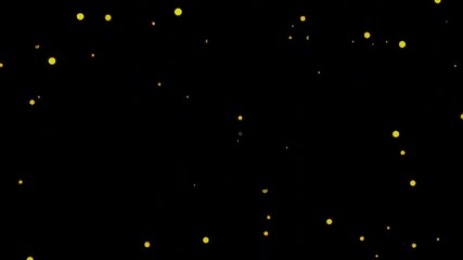 Fototapete - yellow gold bokeh lights creating a vibrant, dreamy effect on a dark backdrop