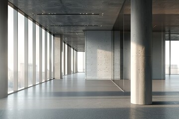 Poster - Modern office space with city view