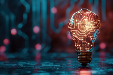 Poster - Illuminating Ideas: Circuit-etched Lightbulb
